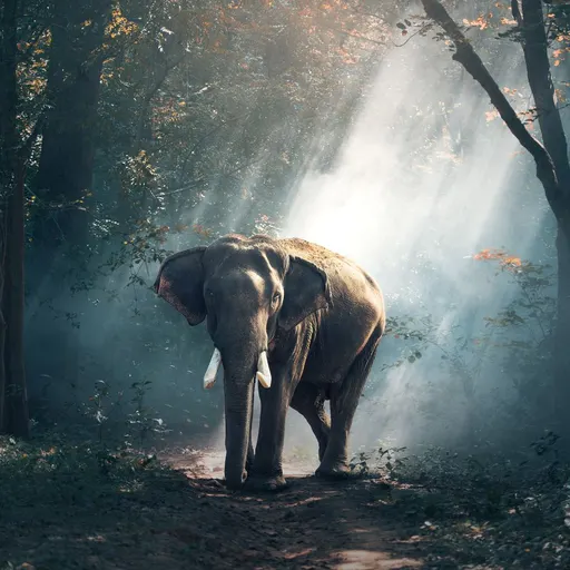 Original photo of a backlit wildlife scene